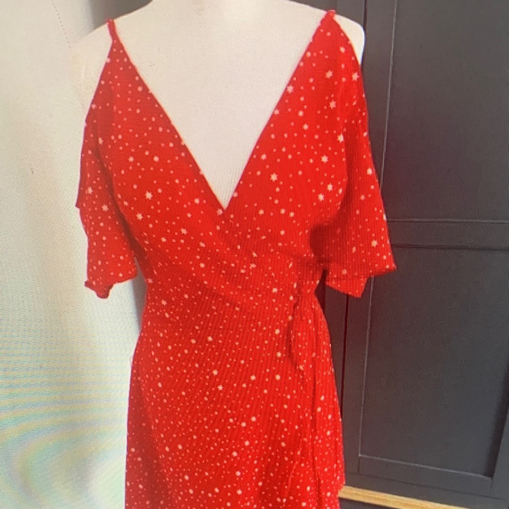 Dancing Queen Red Starry Mini Dress